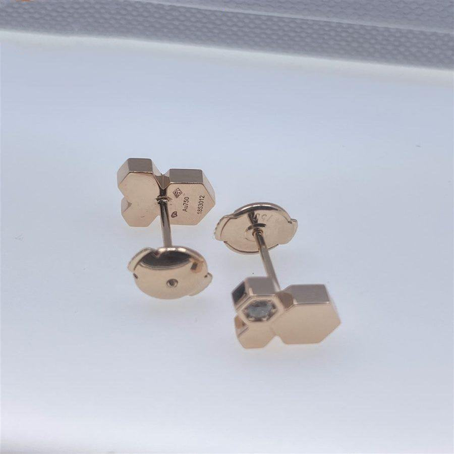 [MIRA]BEE LOVE PINK GOLD DIAMOND EARRINGS