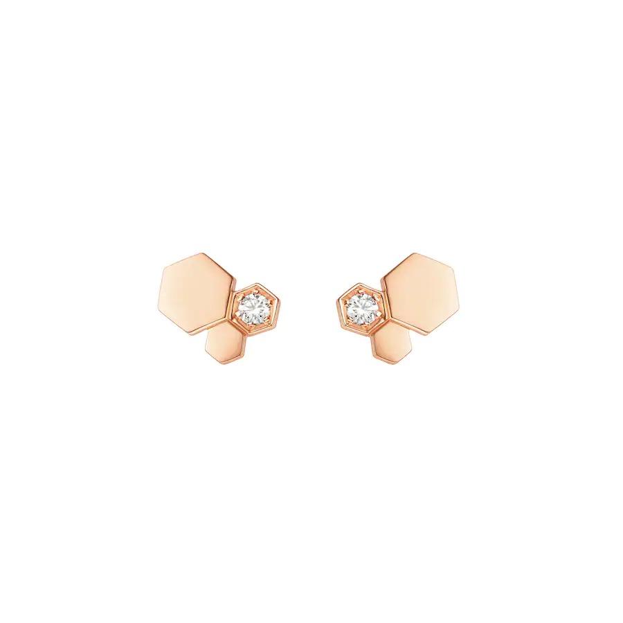 [MIRA]BEE LOVE PINK GOLD DIAMOND EARRINGS