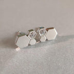 [MIRA]BEE LOVE SILVER DIAMOND EARRINGS