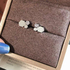 [MIRA]BEE LOVE SILVER DIAMOND EARRINGS