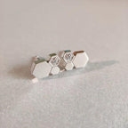 [MIRA]BEE LOVE SILVER DIAMOND EARRINGS