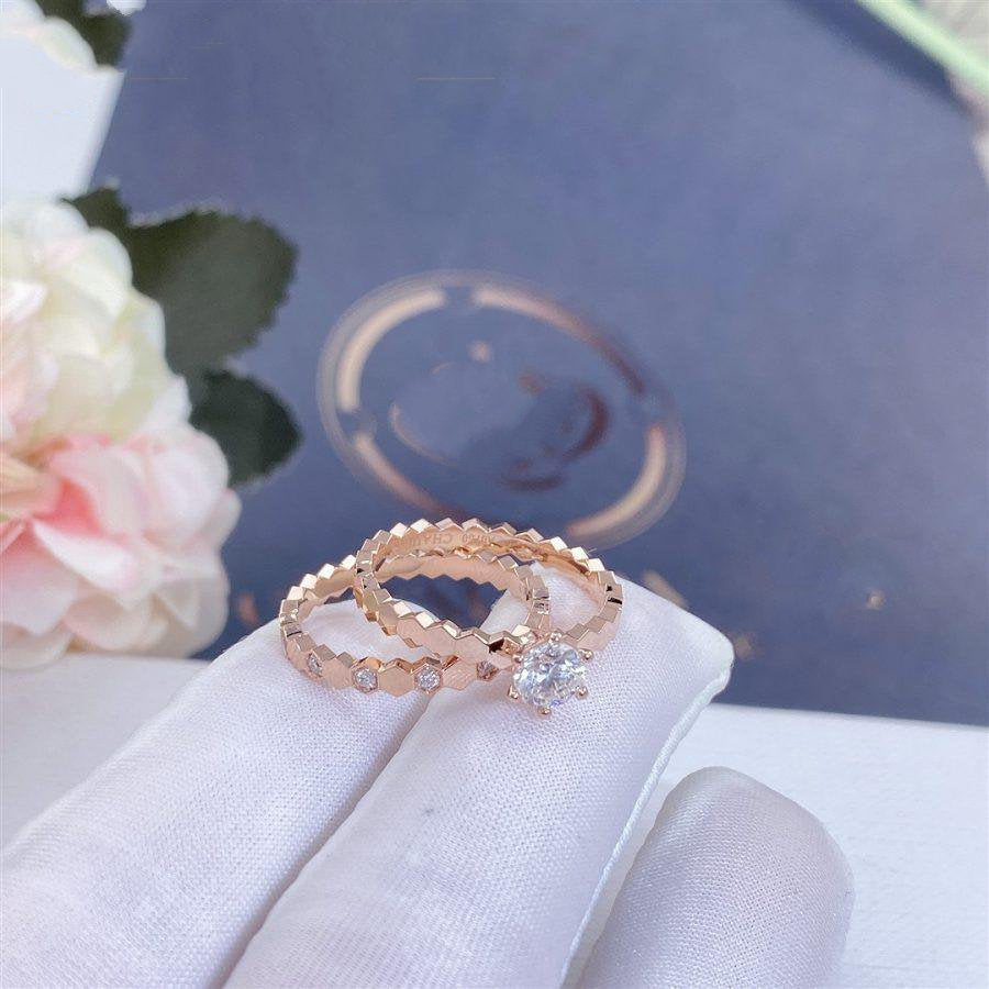 [MIRA]BEE LOVE RING PINK GOLD 1 DIAMOND