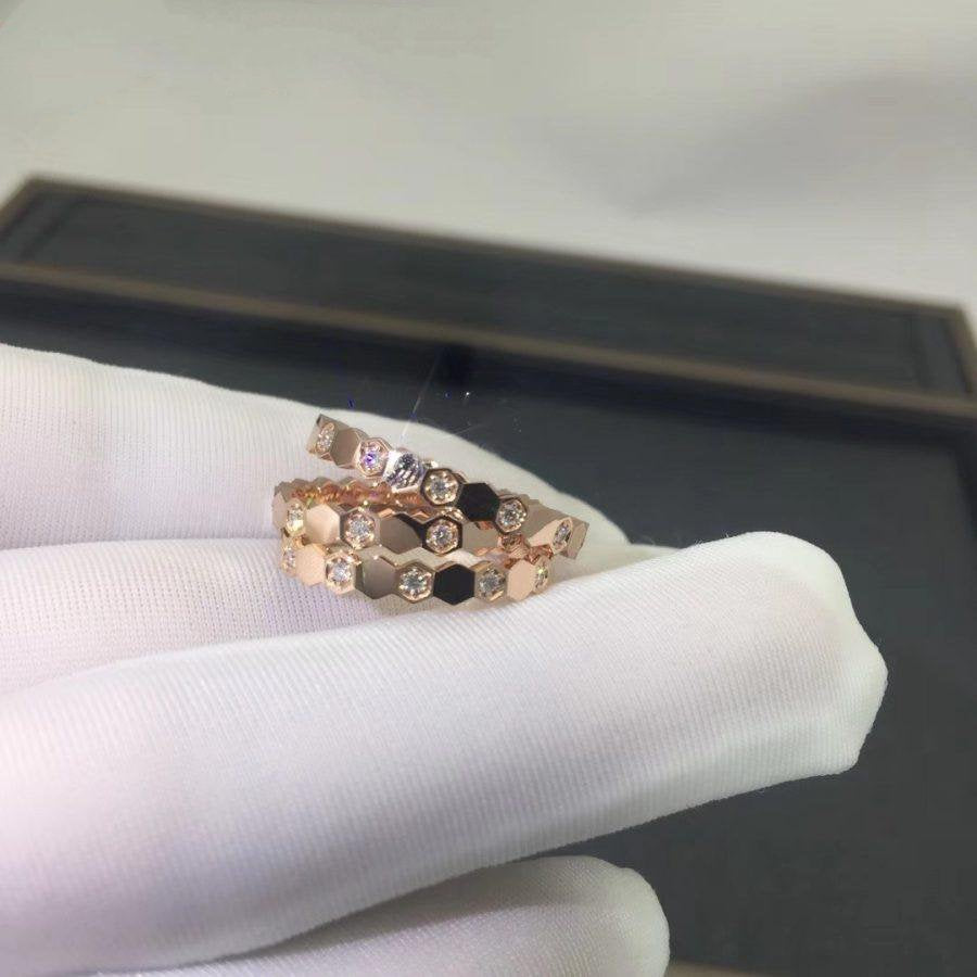 [MIRA]BEE LOVE RING PINK GOLD DIAMOND