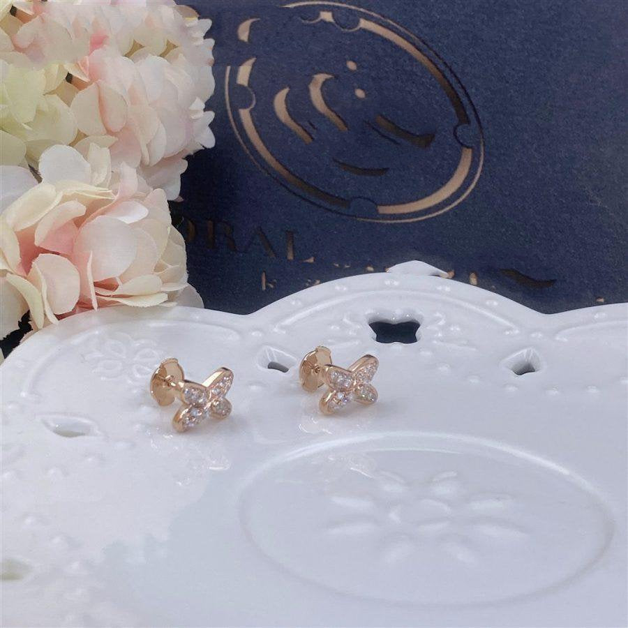 [MIRA]JEUX DE PINK GOLD DIAMOND EARRINGS