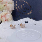 [MIRA]JEUX DE PINK GOLD DIAMOND EARRINGS
