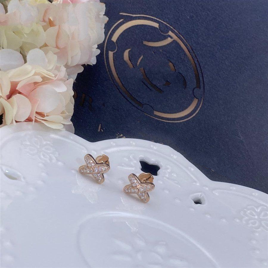 [MIRA]JEUX DE PINK GOLD DIAMOND EARRINGS