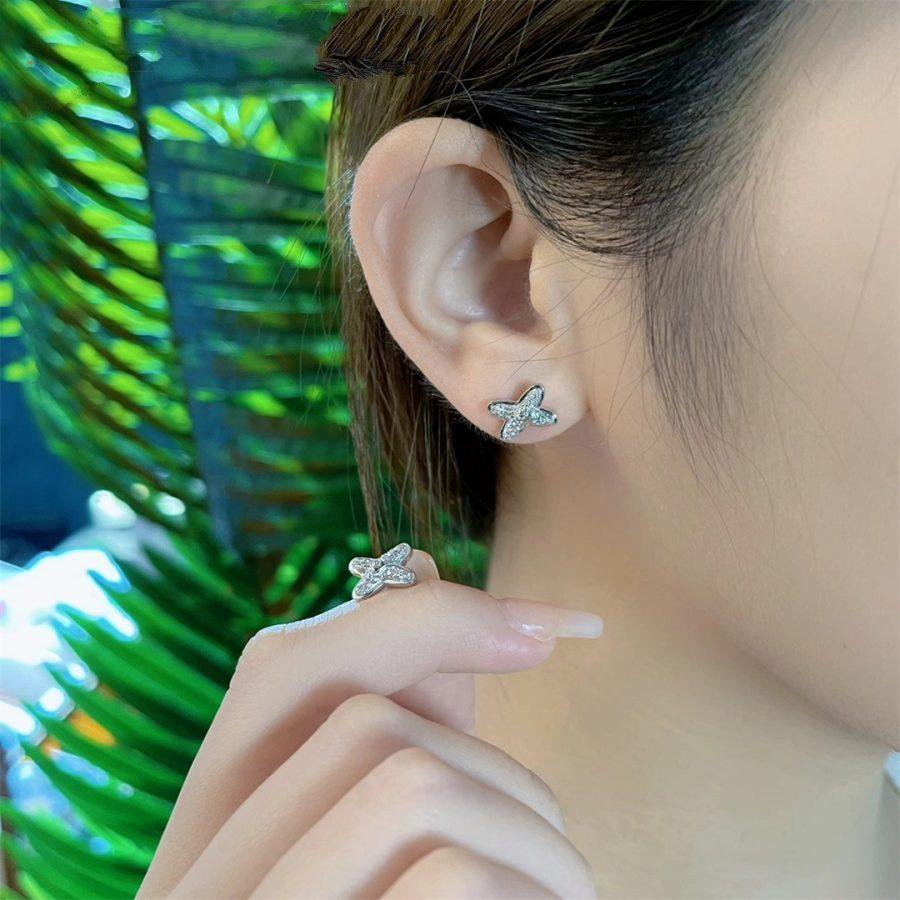 [MIRA]JEUX DE SILVER DIAMOND EARRINGS