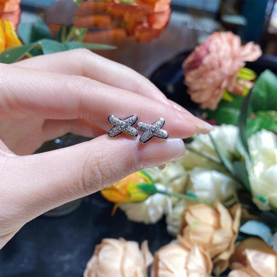 [MIRA]JEUX DE SILVER DIAMOND EARRINGS