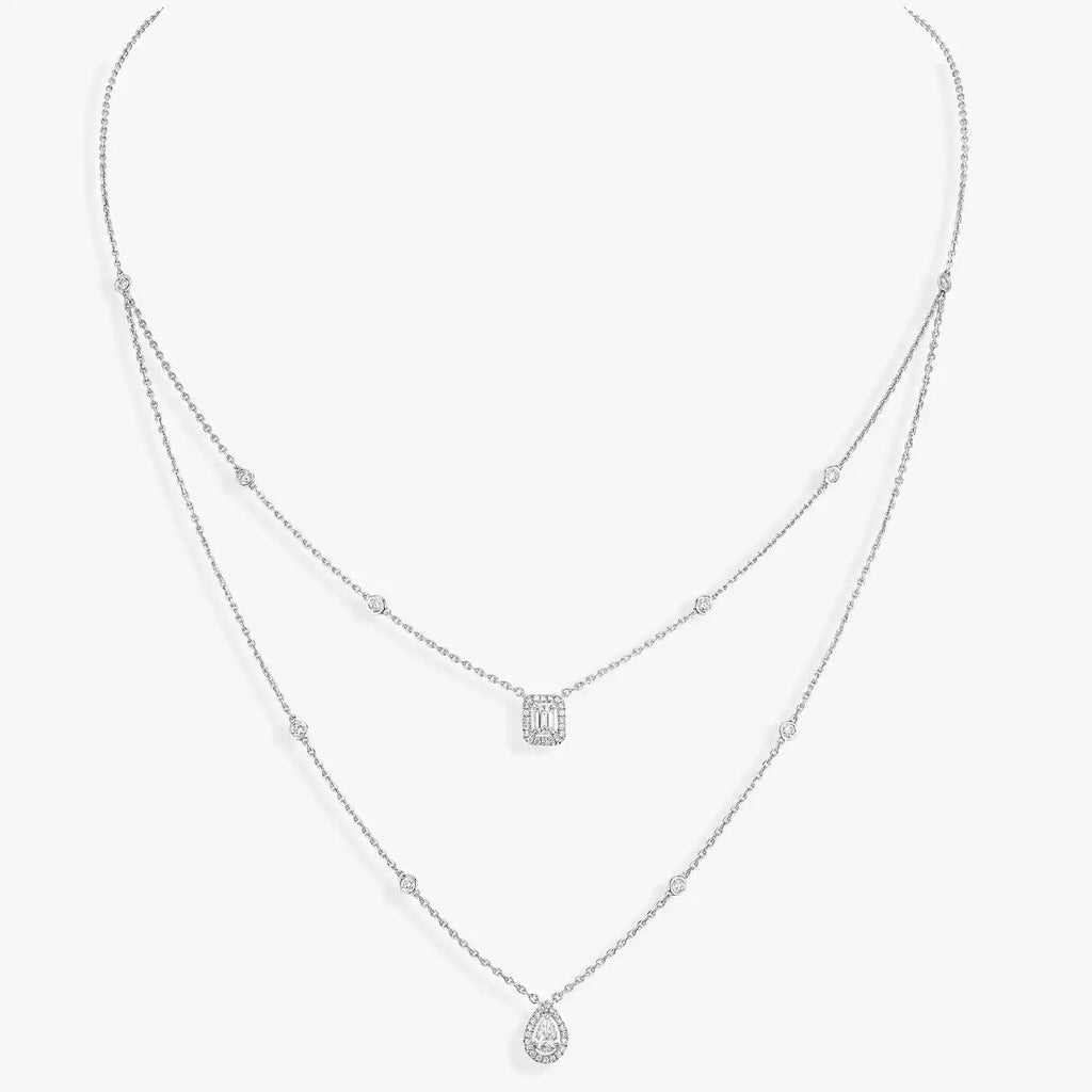 [MIRA]Diamond Necklace My Twin 2 Rows