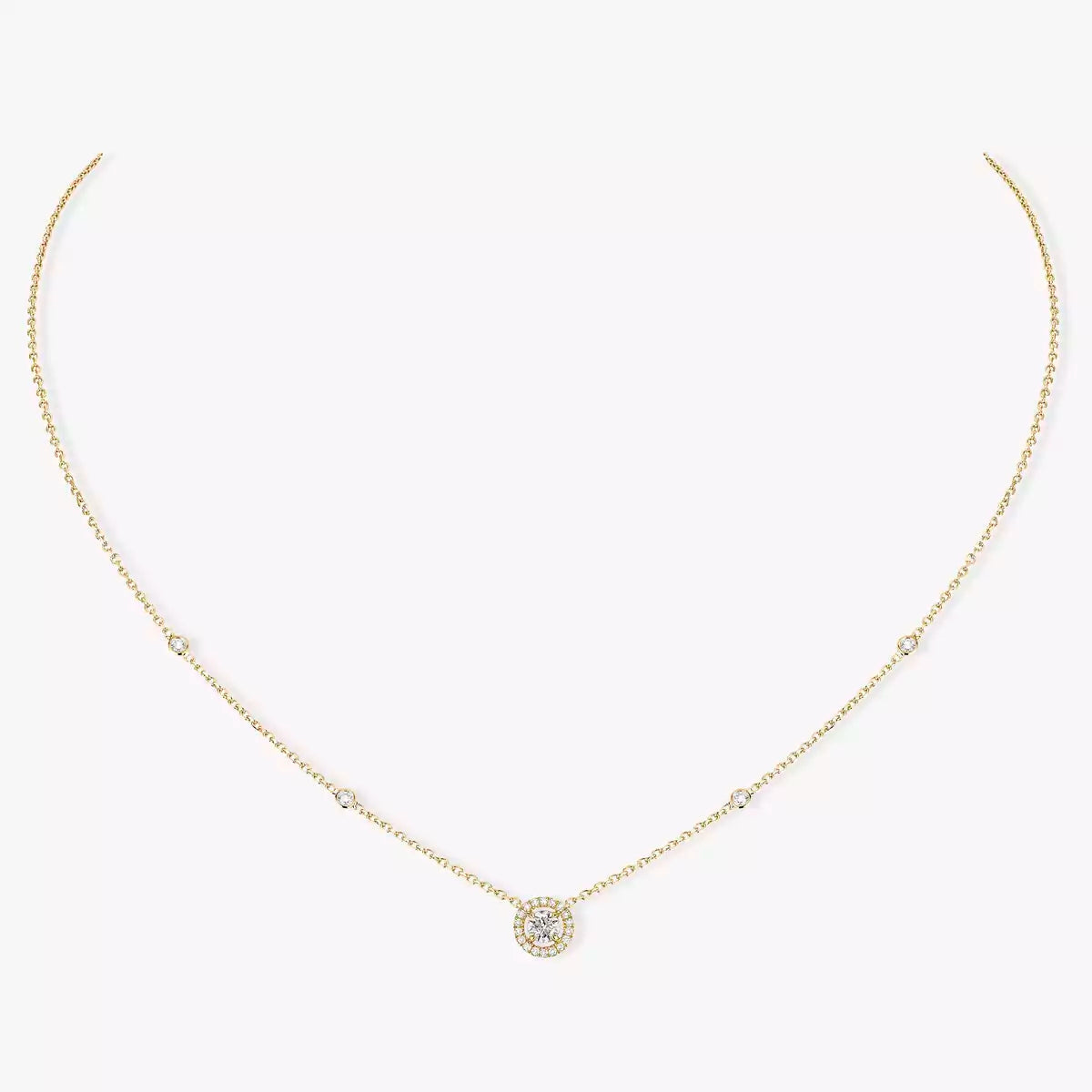 [MIRA]Diamond Necklace 0,20ct Brilliant Shape Joy