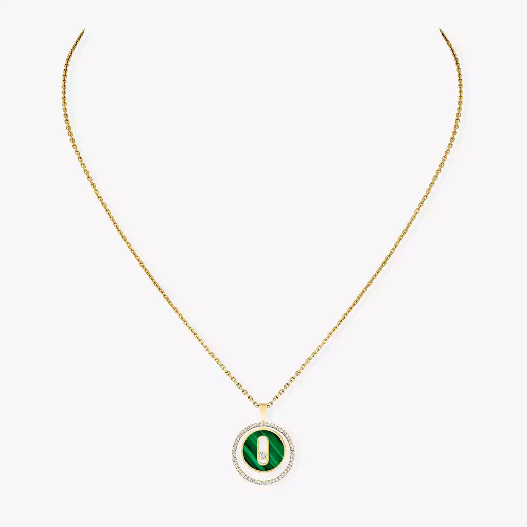 [MIRA]Lucky Move Diamond Necklace in Rose Gold and White Mother-of-Pearl