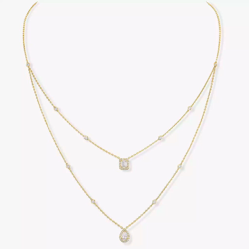 [MIRA]Diamond Necklace My Twin 2 Rows