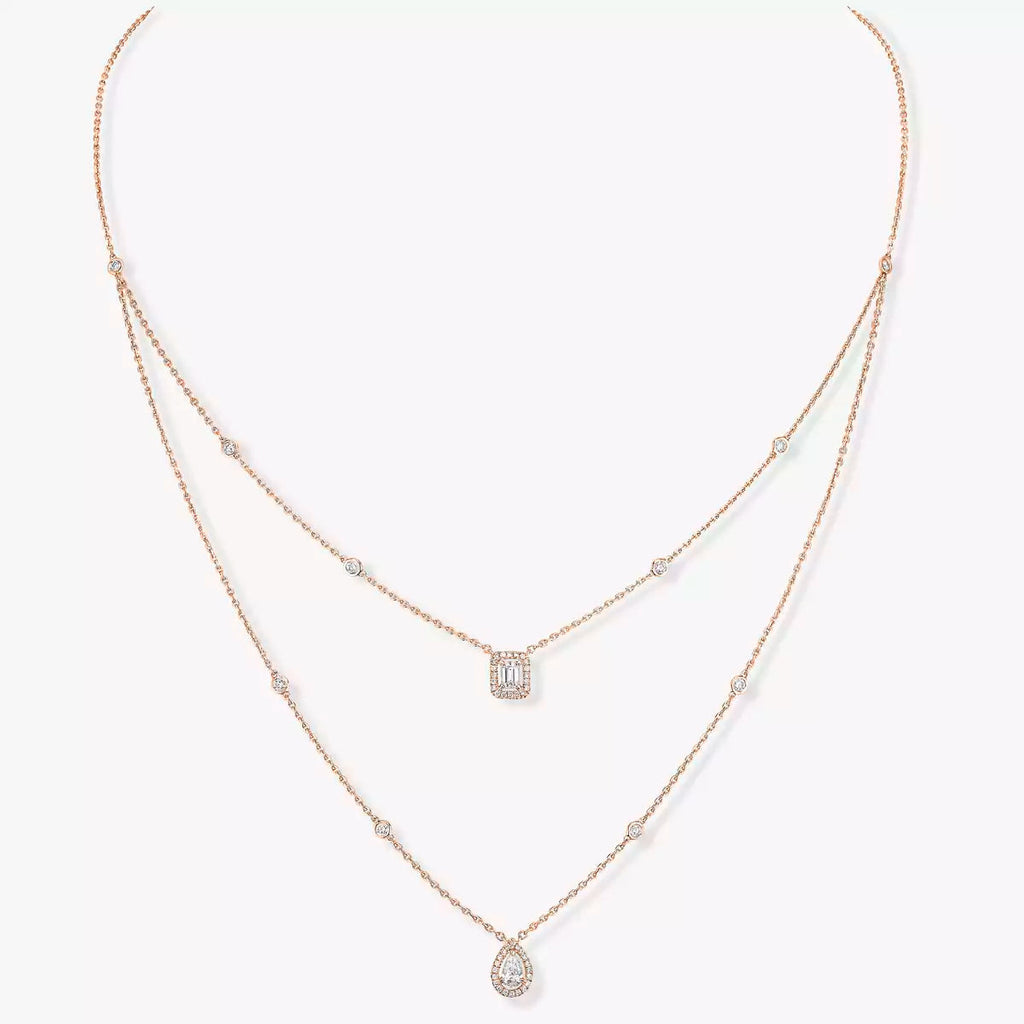 [MIRA]Diamond Necklace My Twin 2 Rows