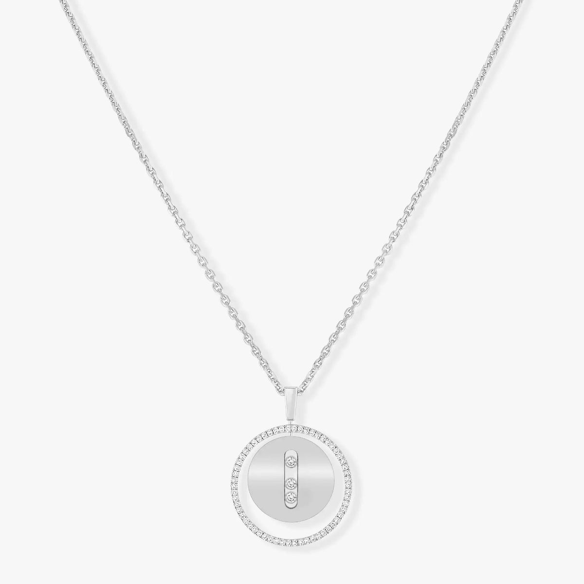 [MIRA]LUCKY MOVE MM SILVER DIAMOND NECKLACE