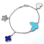 [MIRA]LUCKY SPRING SILVER BRACELET 4 MOTIF