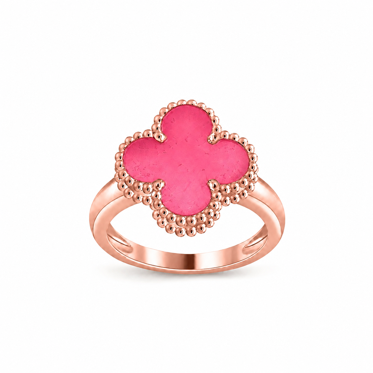 [MIRA] NEW CLOVER PINK ENAMEL RINGS