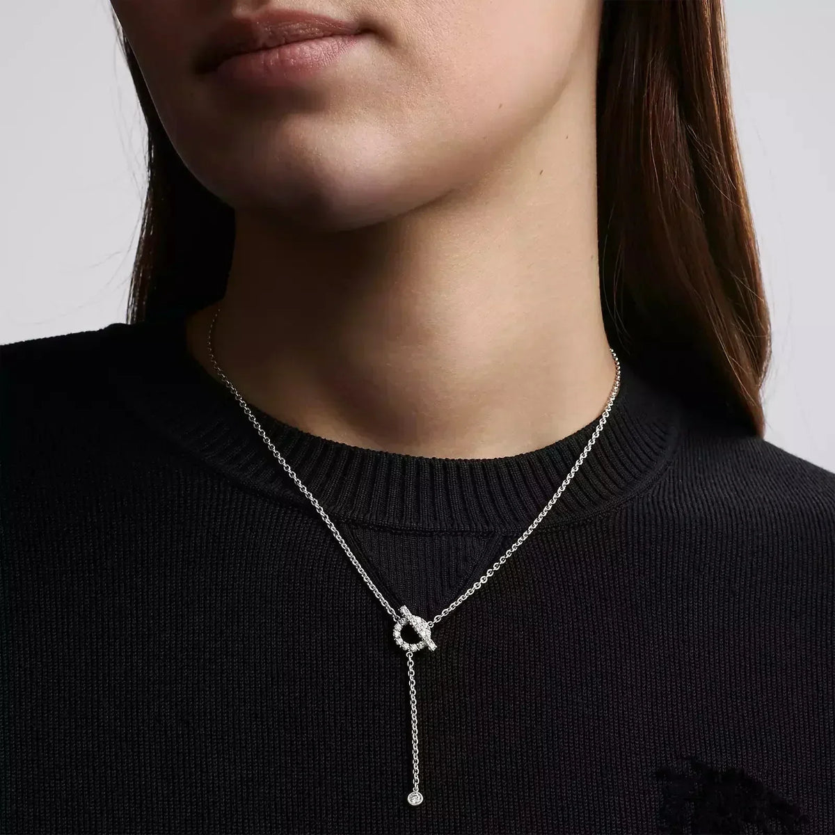[MIRA]FINESSE SILVER DIAMOND NECKLACE