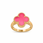 [MIRA] NEW CLOVER PINK ENAMEL RINGS