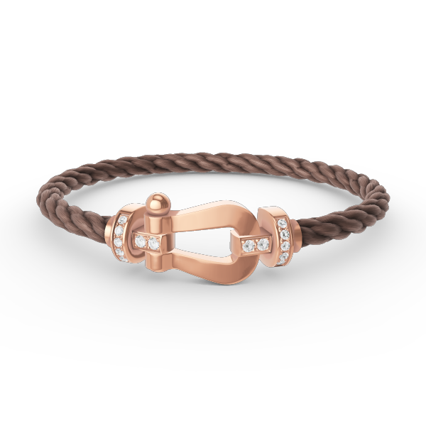 [MIRA]FORCE LARGE HORSESHOE HALF DIAMOND BRACELET ROSE GOLD