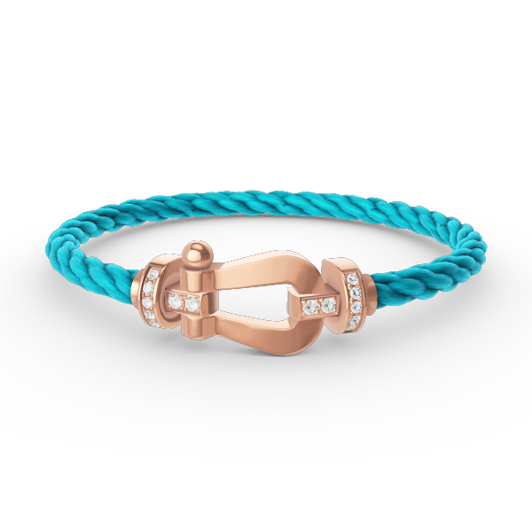 [MIRA]FORCE LARGE HORSESHOE HALF DIAMOND BRACELET ROSE GOLD