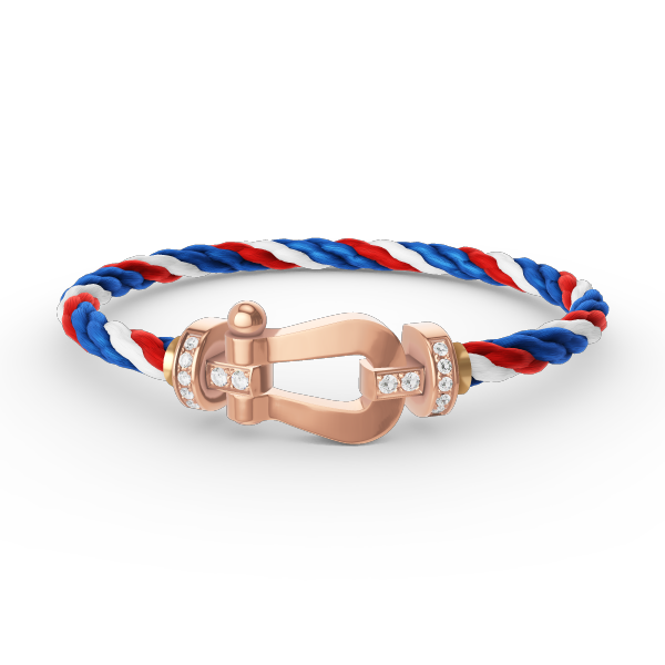 [MIRA]FORCE LARGE HORSESHOE HALF DIAMOND BRACELET ROSE GOLD