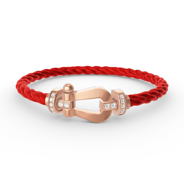 [MIRA]FORCE LARGE HORSESHOE HALF DIAMOND BRACELET ROSE GOLD