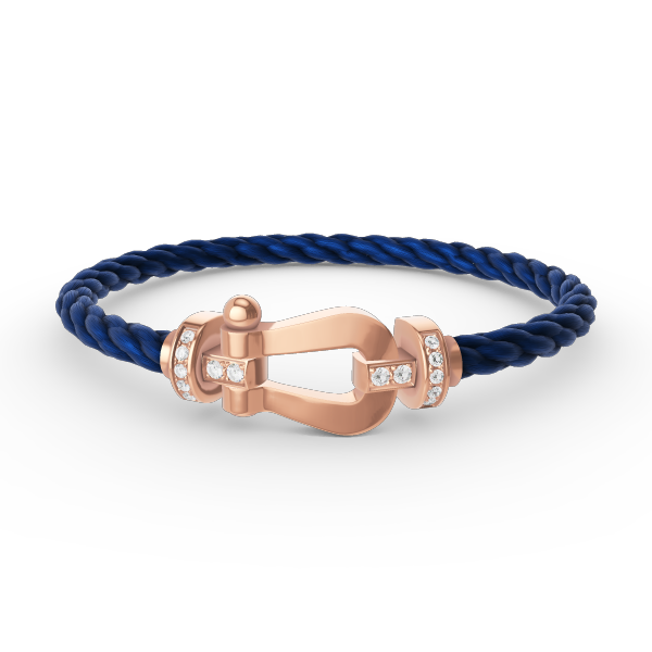 [MIRA]FORCE LARGE HORSESHOE HALF DIAMOND BRACELET ROSE GOLD