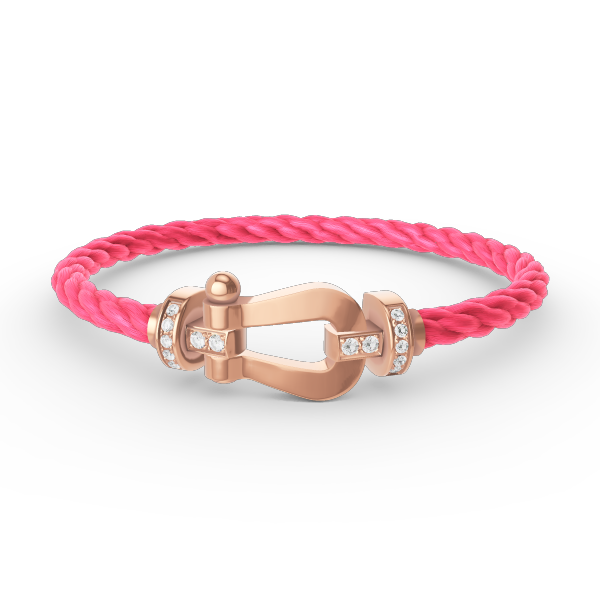 [MIRA]FORCE LARGE HORSESHOE HALF DIAMOND BRACELET ROSE GOLD