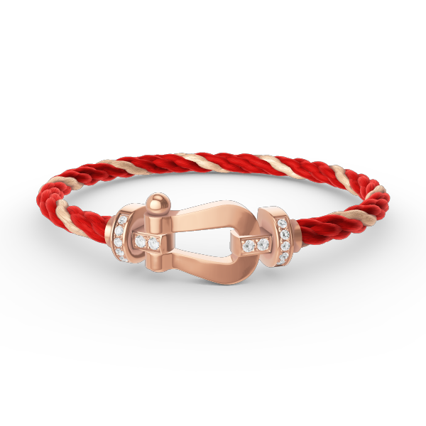 [MIRA]FORCE LARGE HORSESHOE HALF DIAMOND BRACELET ROSE GOLD