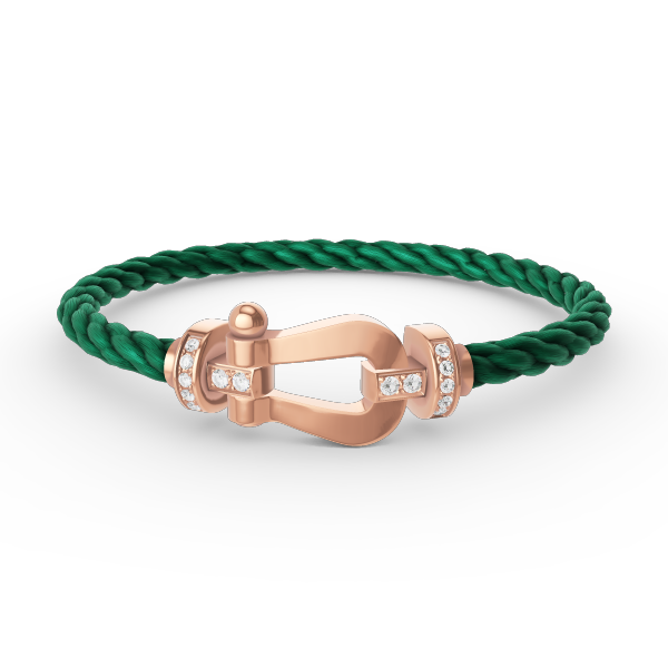 [MIRA]FORCE LARGE HORSESHOE HALF DIAMOND BRACELET ROSE GOLD