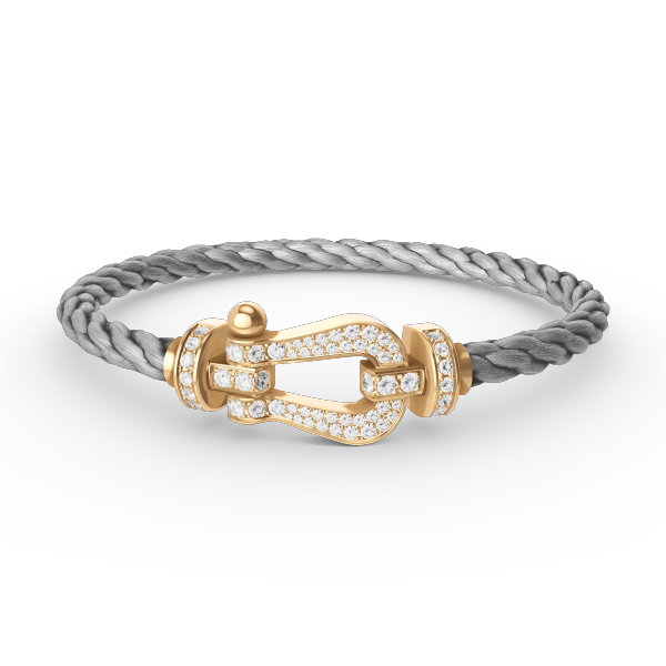 [MIRA]FORCE LARGE HORSESHOE FULL DIAMOND BRACELET GOLD