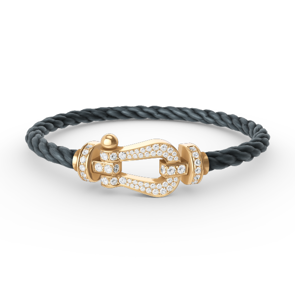 [MIRA]FORCE LARGE HORSESHOE FULL DIAMOND BRACELET GOLD