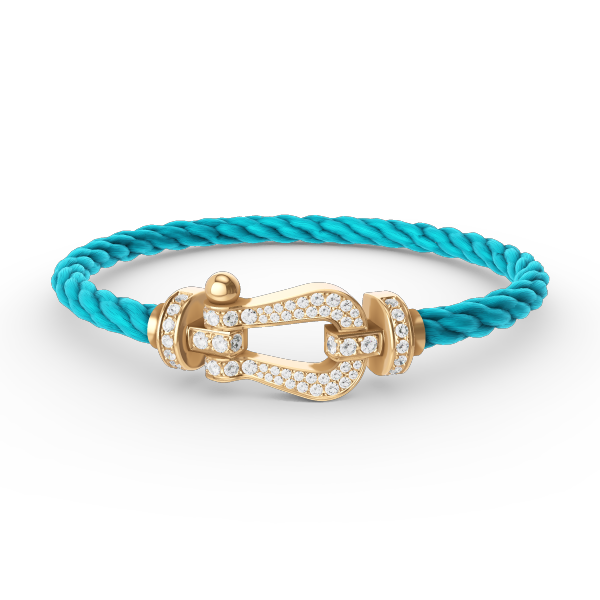 [MIRA]FORCE LARGE HORSESHOE FULL DIAMOND BRACELET GOLD