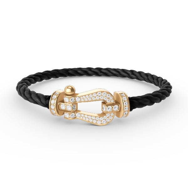[MIRA]FORCE LARGE HORSESHOE FULL DIAMOND BRACELET GOLD