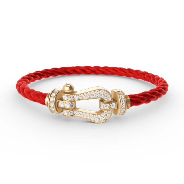 [MIRA]FORCE LARGE HORSESHOE FULL DIAMOND BRACELET GOLD