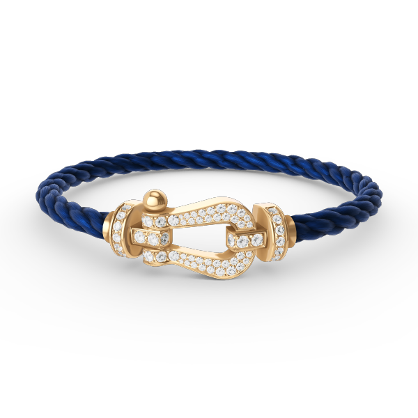 [MIRA]FORCE LARGE HORSESHOE FULL DIAMOND BRACELET GOLD