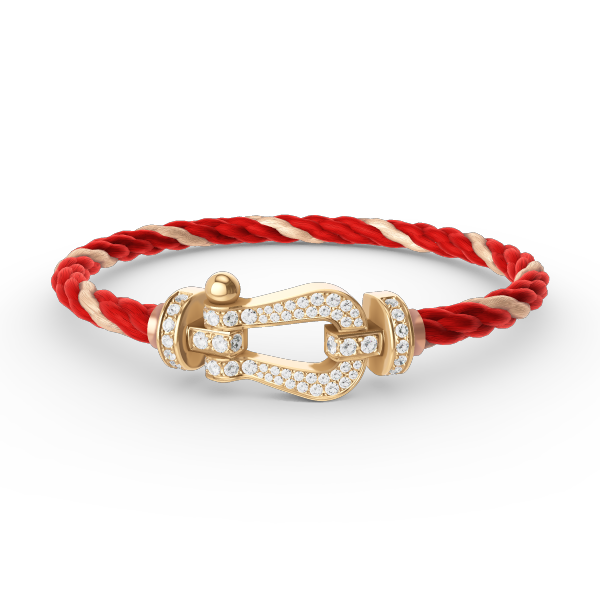 [MIRA]FORCE LARGE HORSESHOE FULL DIAMOND BRACELET GOLD