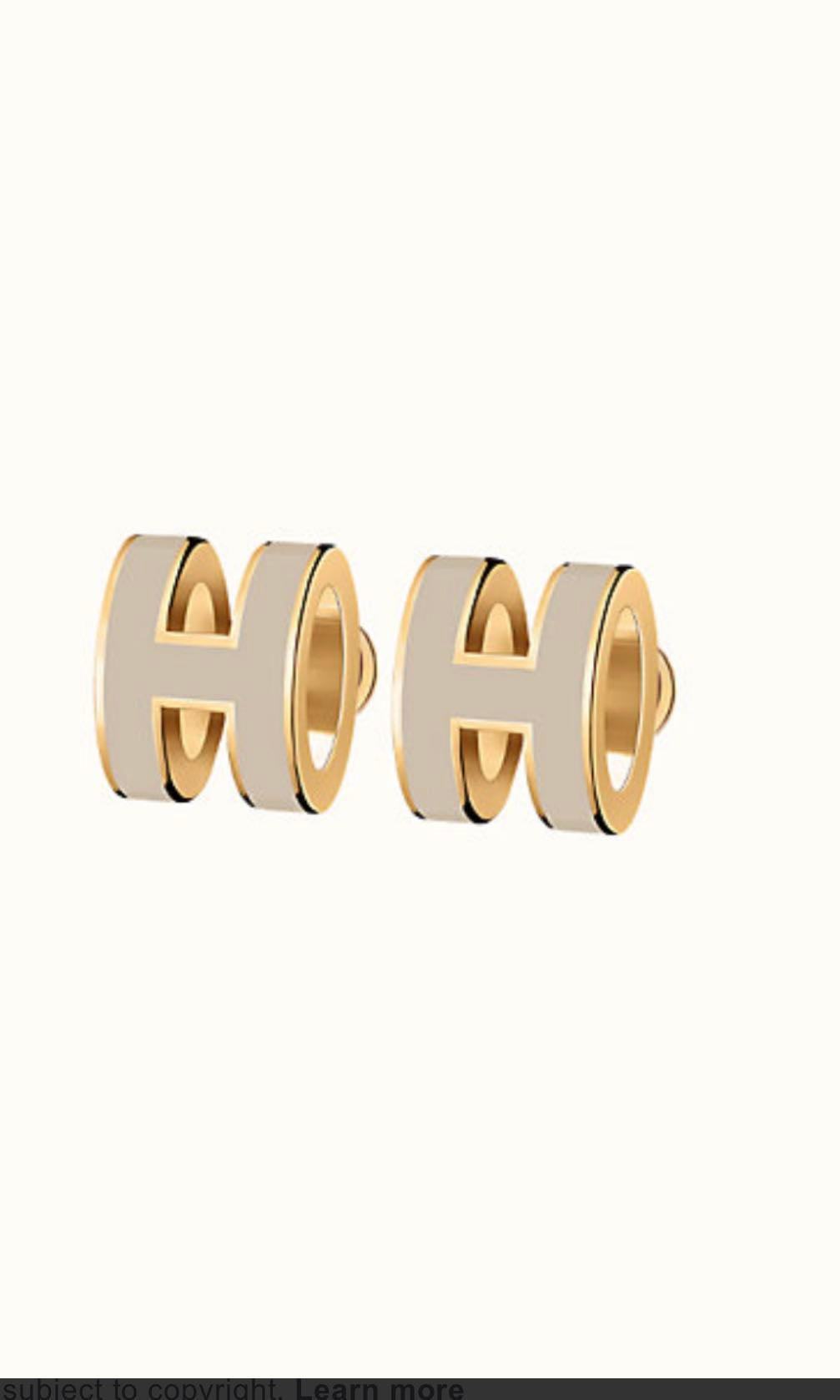 [MIRA]MINI POP H GOLD EARRINGS GREY