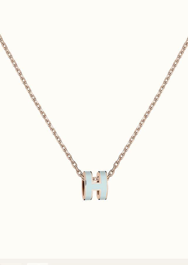 [MIRA]POP H LIGHT BLUE NECKLACE