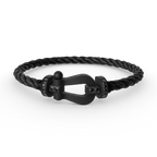 [MIRA]FORCE LARGE SERIES HORSESHOE BLACK SAMURAI BRACELET