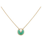 [MIRA]AMULETTE GOLD MALACHITE NECKLACE