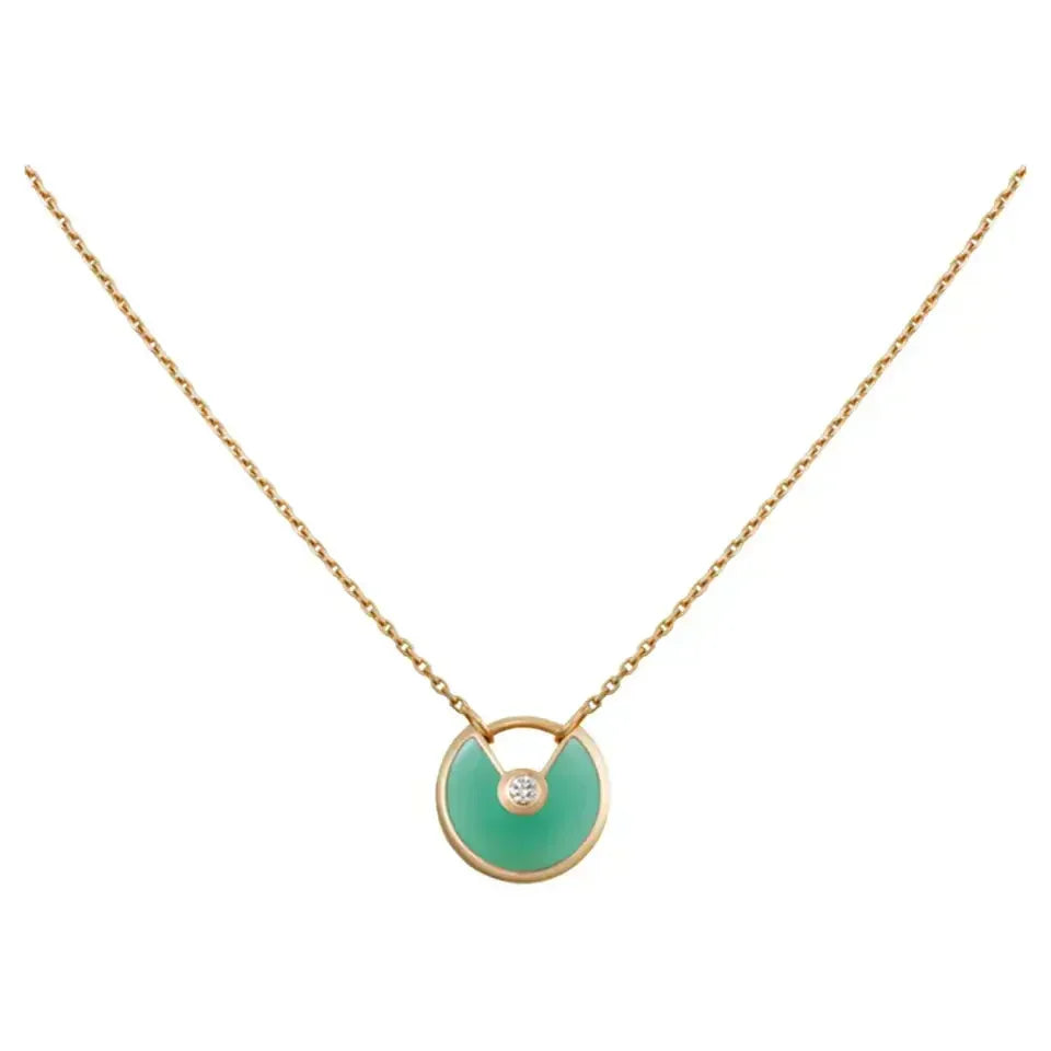 [MIRA]AMULETTE GOLD MALACHITE NECKLACE