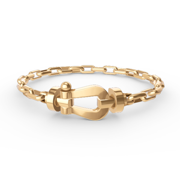 [MIRA]FORCE LARGE HORSESHOE CLASP  METAL BRACELET