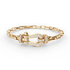 [MIRA]FORCE LARGE HORSESHOE CLASP  METAL BRACELET