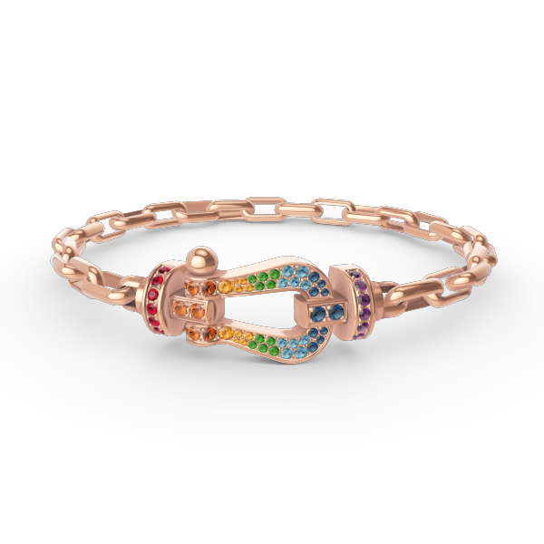 [MIRA]FORCE LARGE HORSESHOE CLASP  METAL BRACELET