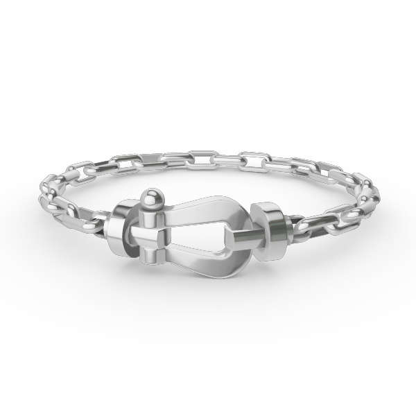 [MIRA]FORCE LARGE HORSESHOE CLASP  METAL BRACELET