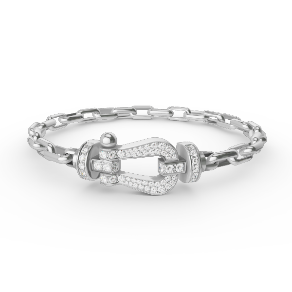 [MIRA]FORCE LARGE HORSESHOE CLASP  METAL BRACELET
