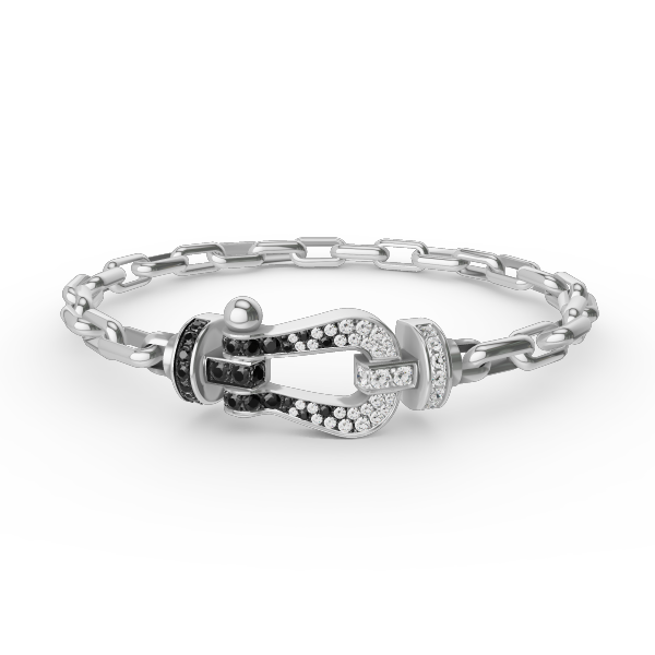 [MIRA]FORCE LARGE HORSESHOE CLASP  METAL BRACELET