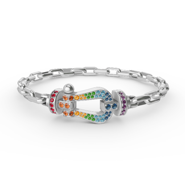 [MIRA]FORCE LARGE HORSESHOE CLASP  METAL BRACELET