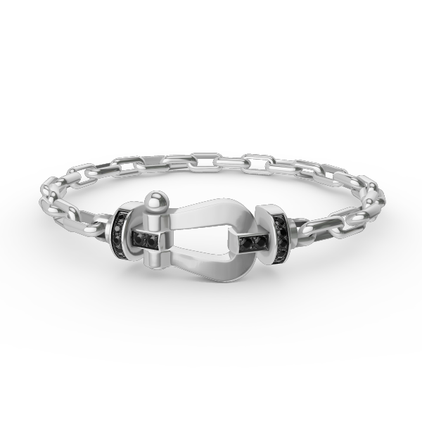 [MIRA]FORCE LARGE HORSESHOE CLASP  METAL BRACELET